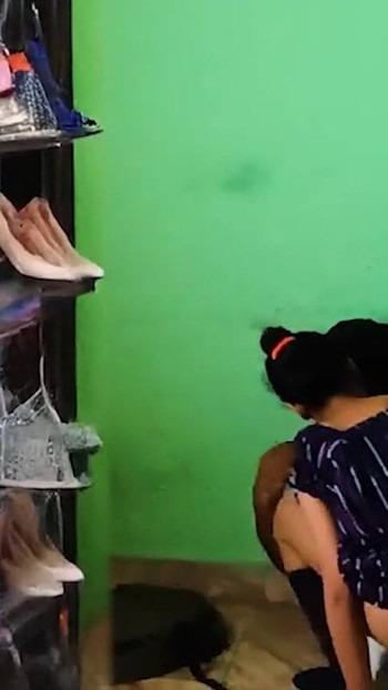 Captivating moment from "Chappal shop mein chudai"