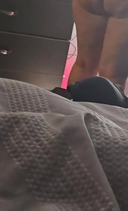 Step mom in panties in front of step son big dick without shame