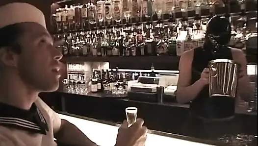 Threesome and one on one fuck in the bar with sailors. 2 scenes in 1