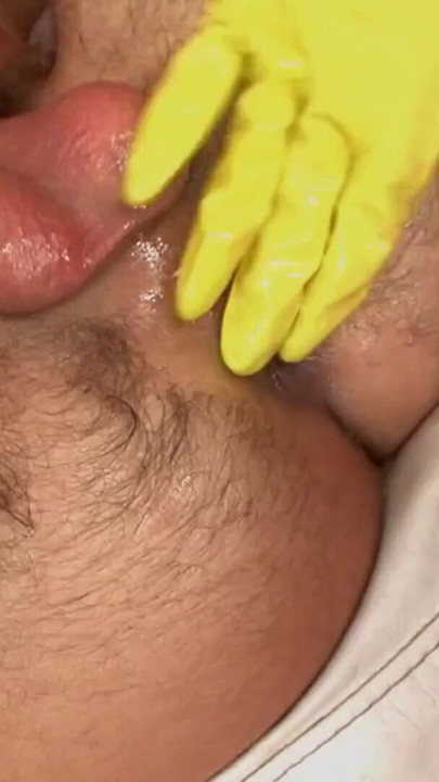 Two girls sucking a cock together before pegging a guy with | Clip 2