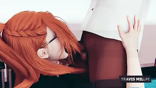 Büroverführung mit vollbusiger rothaariger sekretärin nach feierabend bestrafung