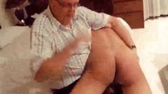Daddy spanks naughty Chinese boy