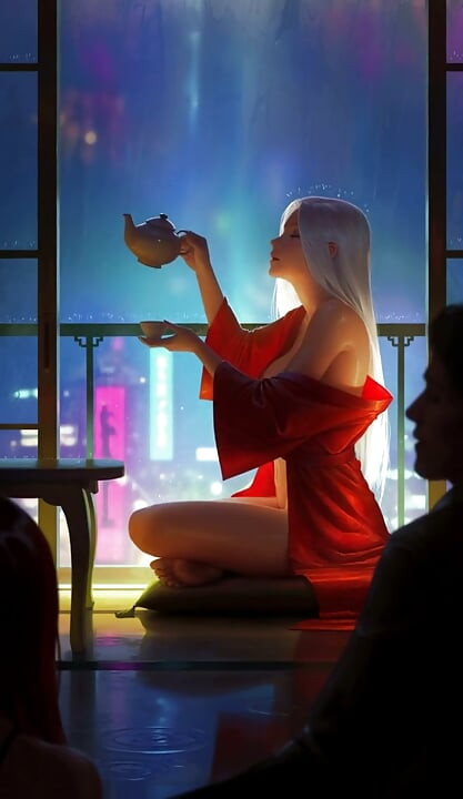 Virtual AI Kink presenta: Belleza en una noche lluviosa