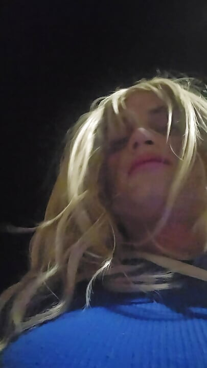 Sissy has to walk home with a huge load of cum of her face, humiliating cumwalk