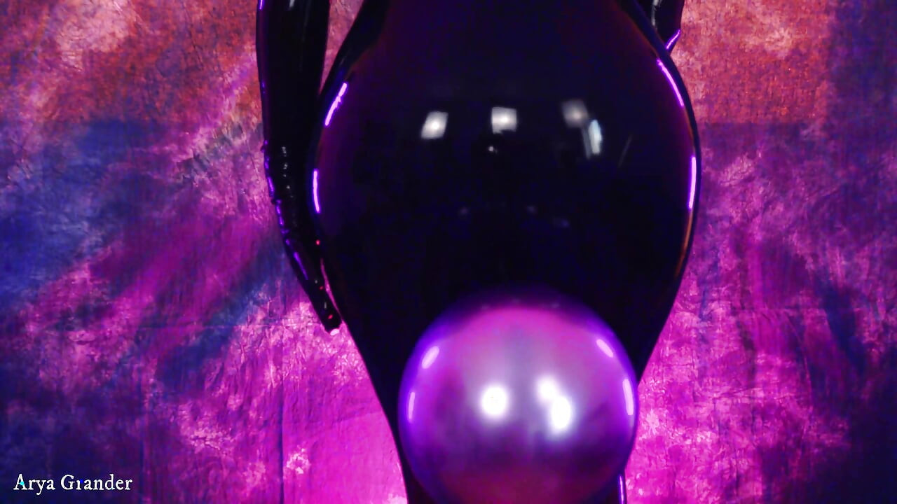 Air balloon fetish video rubber POV
