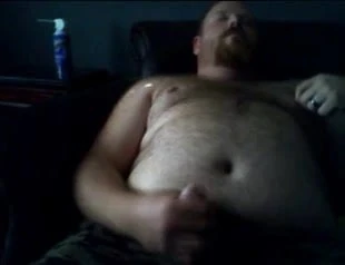 Sexy ginger rubbing one out