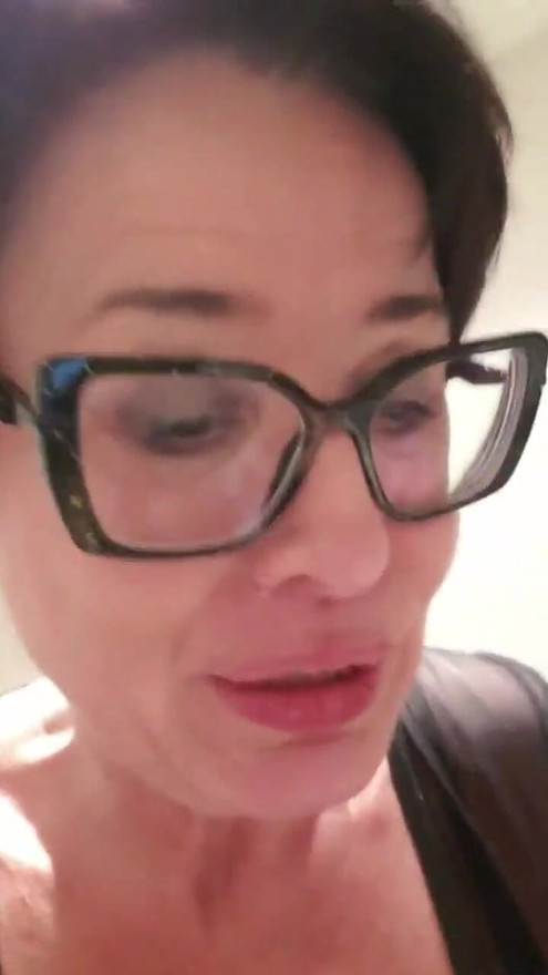 Milf Julie squirts urinal | Clip 1