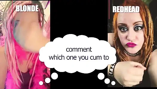 Kommentar, welche dich zum kommen gebracht hat, blonde oder rothaarige gerade version