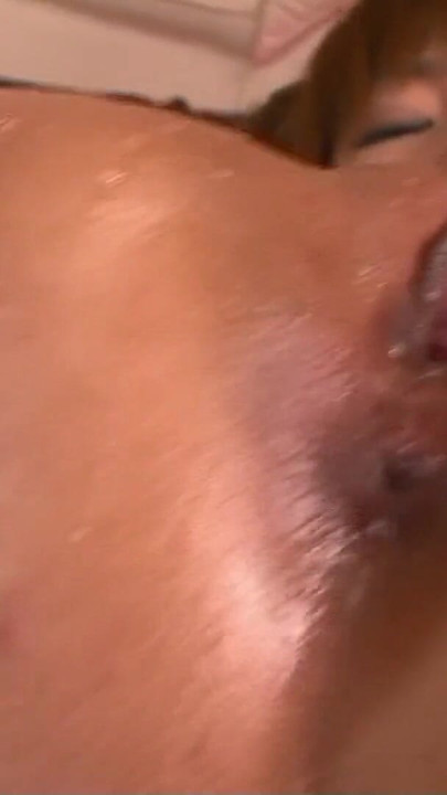 Skinny Japanese Girl with small Tits get Double Creampie at Uncensored JAV MMF 3Some Sex after oil her body | Clip 1