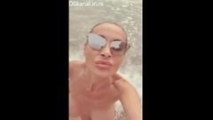 Hot milf boobs beach