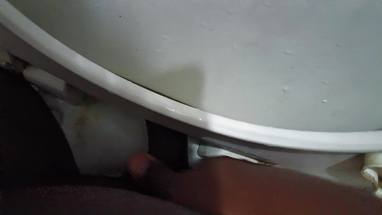 Studente di college in ostello cazzo bagno