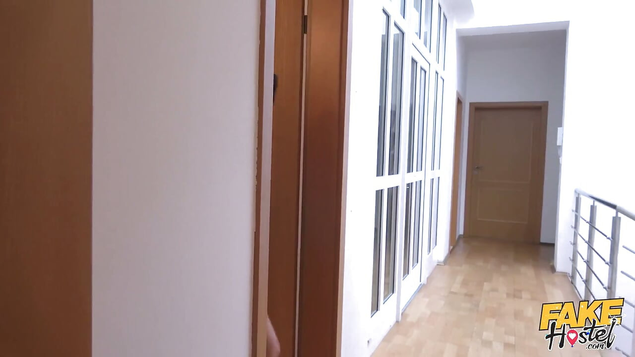 Fake Hostel - Small Tit Blonde Kathy Anderson Faces off a Peeping Guest Tracy Then Joins 3some with Pussy Licking & Face