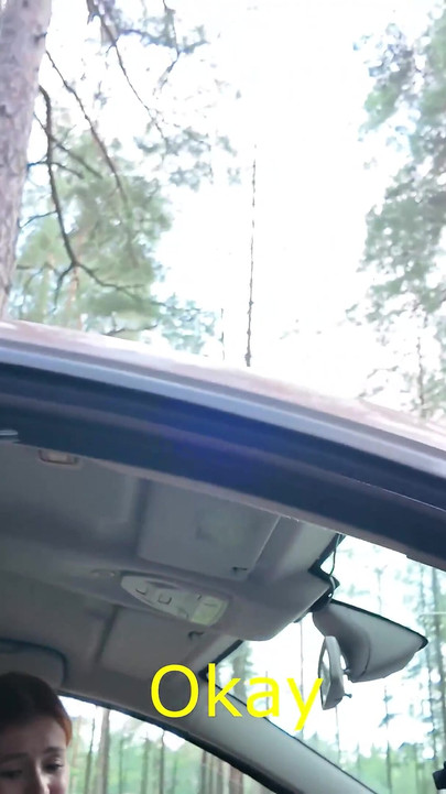 Teen Surprised While Masturbating in the Car