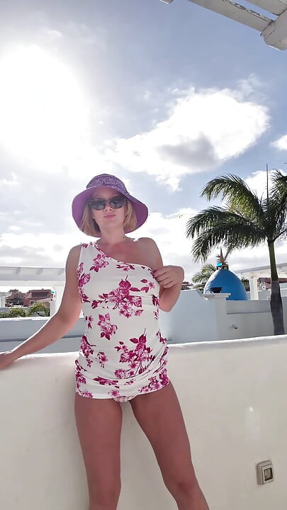 Standing Piss Through My Lace Thong on the Roof