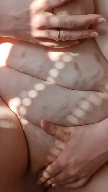 Memorable moment from "Horny Amateur Wife with Big Natural Tits - Solo Fingering and Pussy Masturbating until Double Orgasm"