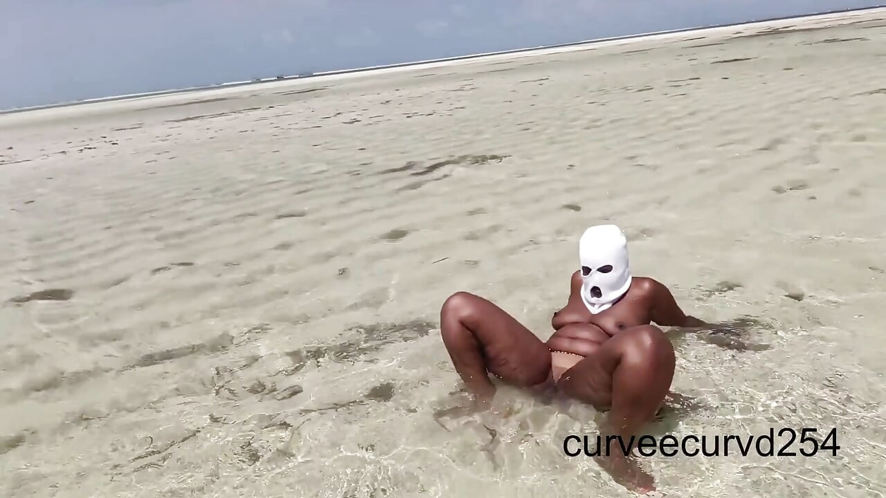 Flashing Twerking at a Beach in Africa
