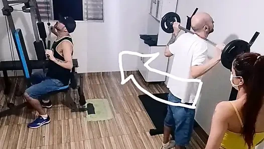 Wife cheating on her husband at the gym behind his back!