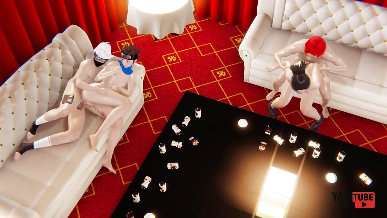 Naruto hentai - Gaara γαμάει Shikamaru ενώ Kakashi γαμάει Konohamaru