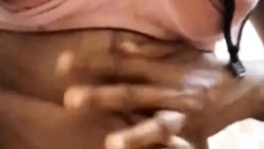 Look how a young girl bathes in the village