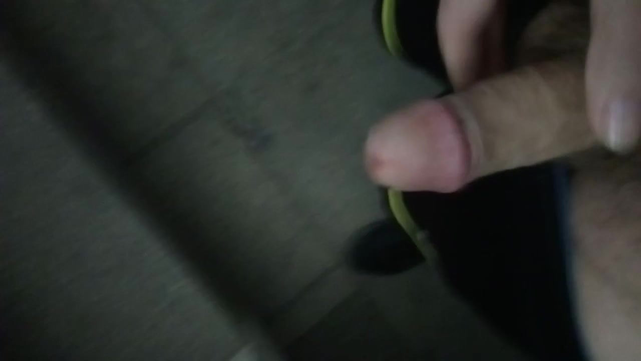 handjob cumshot in public garage