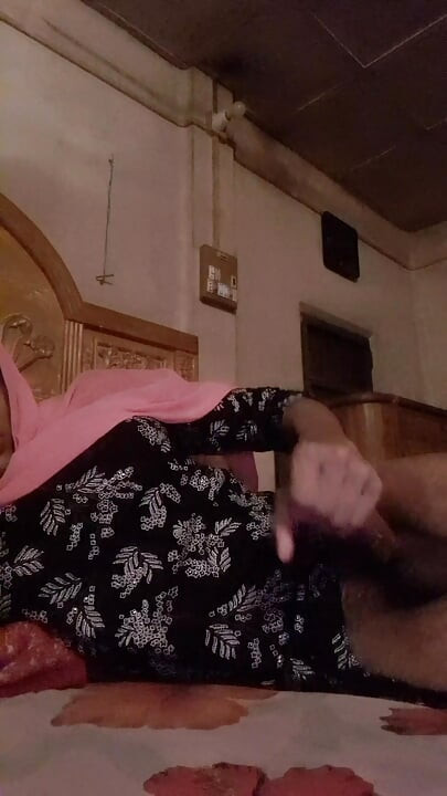 Asian hot Hijabi Shemale masterbation for her