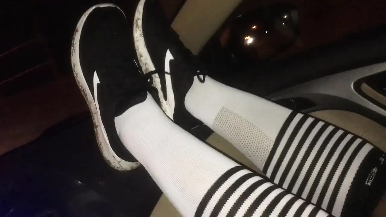 Dirty Diana Kicking Soccer Ball in Booty Shorts Night Time
