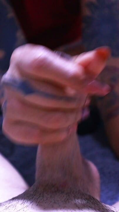 Tender blowjob of a sesy schoolgirl tattooed with split tongue