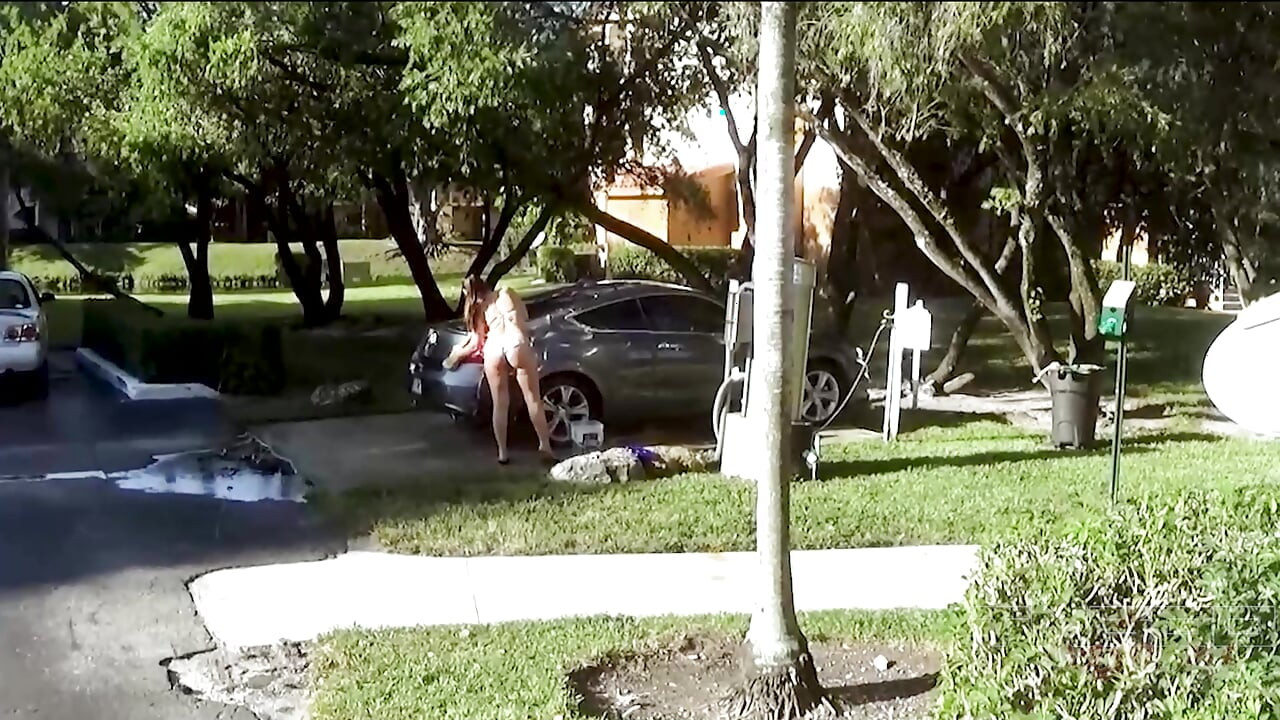 Big Ass Bikini MILF Madisin Lee Fucking after Car Wash