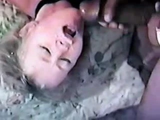 SUPER JET CUM ON WIFES MOUTH FACE AND HAIR