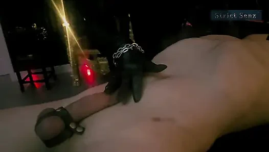 Stina Stone Femdom Smoking Human Ashtray Spitting Tease Denial in Leather Gloves