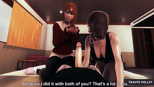 Seks threesome sama adik tiri rambut merah dan ibu tiri rambut cokelat