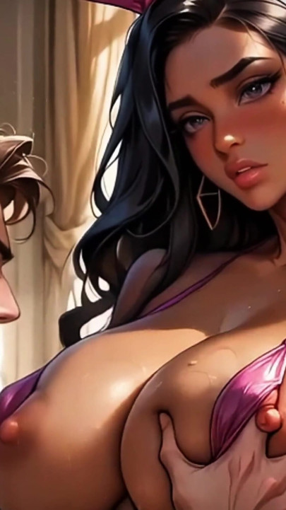 My Friend's Busty Latina Wife Teases & Drains Me - Titfuck & Deepthroat Part 1 (4K AI Animated) | Clip 1