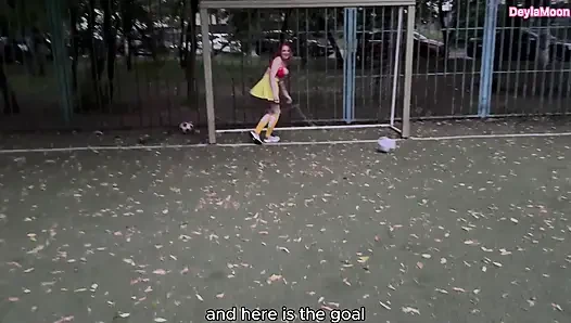 A female soccer player sucked me off in a public place and I came inside her pussy.