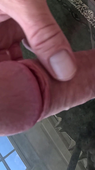 Big Uncut Cock Naked Hotel Room Wanking, Close up Creamy Cumshot - Rockardglans 210