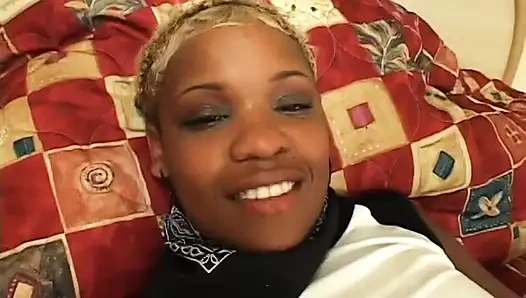 Curvy blonde ebony loves a huge black pole sinking into her wet cunt