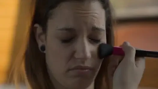 Maquillaje amcık yalama ile lezbiyen eylemi
