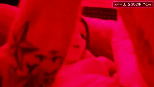 Hot girl sucks cum off dick after sucking and riding it hard