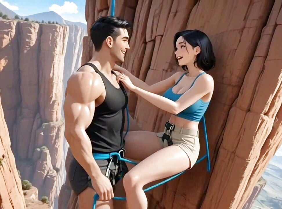 Busty lonely mountaineer found the man and she need banging pussy very much