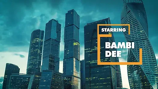 Bakış açısı - dp ofis sürtüğü Bambi Dee döl içinde sırılsıklam