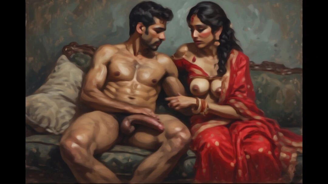 Indian husband and wife calls college teen to having threesome sex