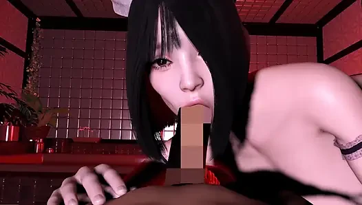 3 boyutlu büyük memeli Japon sürtük büyük yarakla sert seks yapıyor