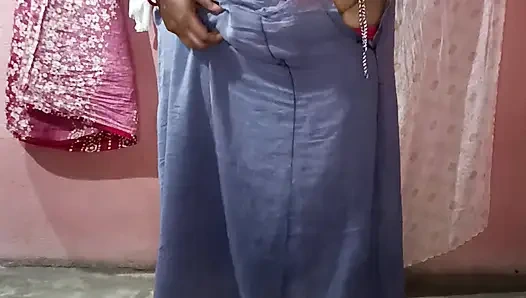 Gelber sari fällt, solo Sfw