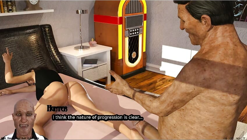 Power Vacuum - Gameplay - Roleplay - Cuckold - Big Tits Teen Bouncing on Oldman Cock