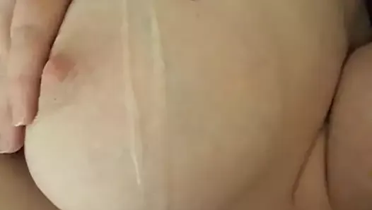 Cumming on bbw tits