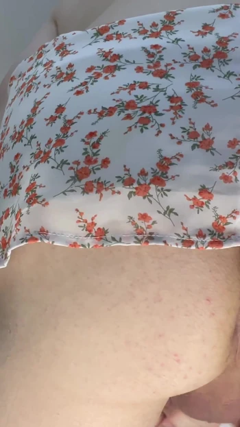 Thrilling moment from "Straight guy wearing wifes short skirt with a hard cock on show and no panties"
