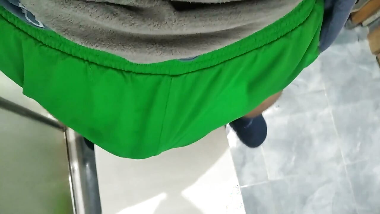 Thin Guy Comes Back From Running and Unloads the Cum From His Dick in the Bathroom