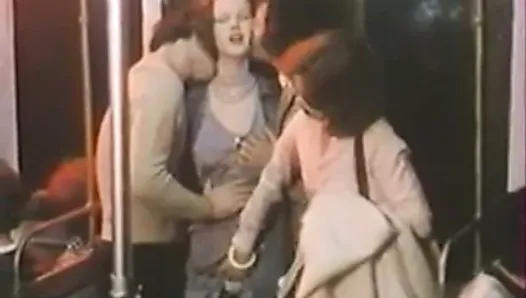 Foursome in metro - Brigitte Lahaie - 1977