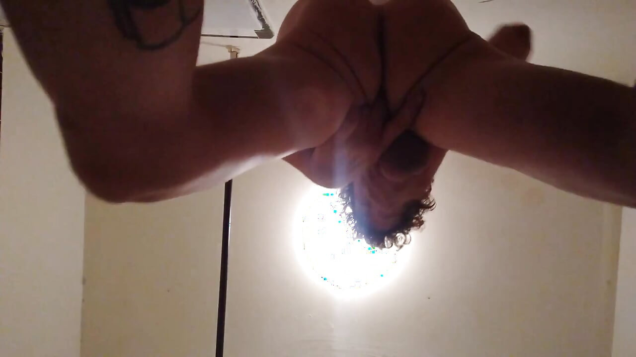 Solo Free-standing Self-assfingering Orgasm & Massive Climax to Start My Day