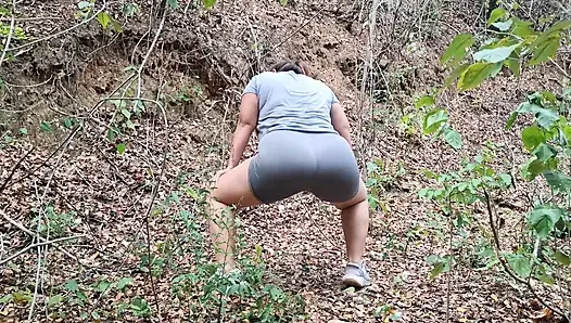 Bbw Latina's twerk in the woods