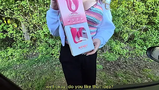 Public Drive Thru With Remote Controlled Vibrator Makes Girl Cumming Hard While Driving Then Fucked In The Car